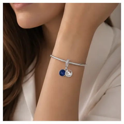 Charm Luna y Estrellas Azul Metalizado Circones — imagen 2