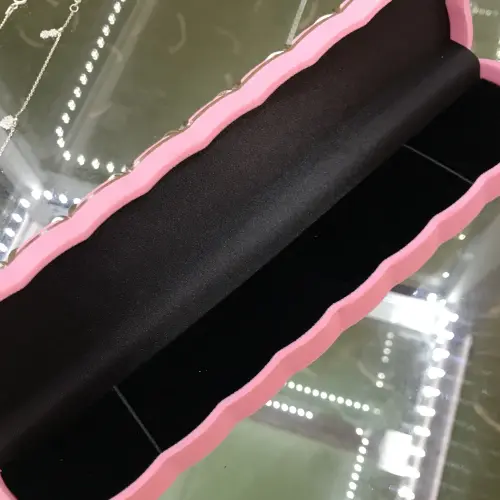 Cofre Terciopelo Rosa Plateado para Pulseras/Pandoras — imagen 2