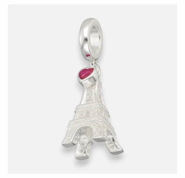 Charm Torre Eiffel Corazón Rubí Circones's foto | Sterlyn Jewels |  BizneCubano