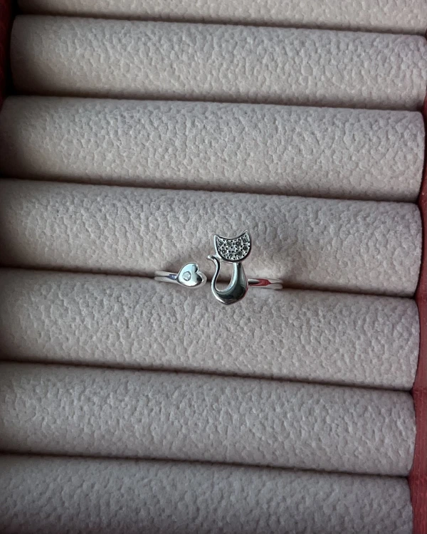 Anillo Ajustable Gatito Corazón Circones's foto | Sterlyn Jewels |  BizneCubano