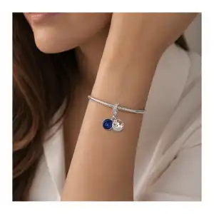 Charm Luna y Estrellas Azul Metalizado Circones miniatura 2